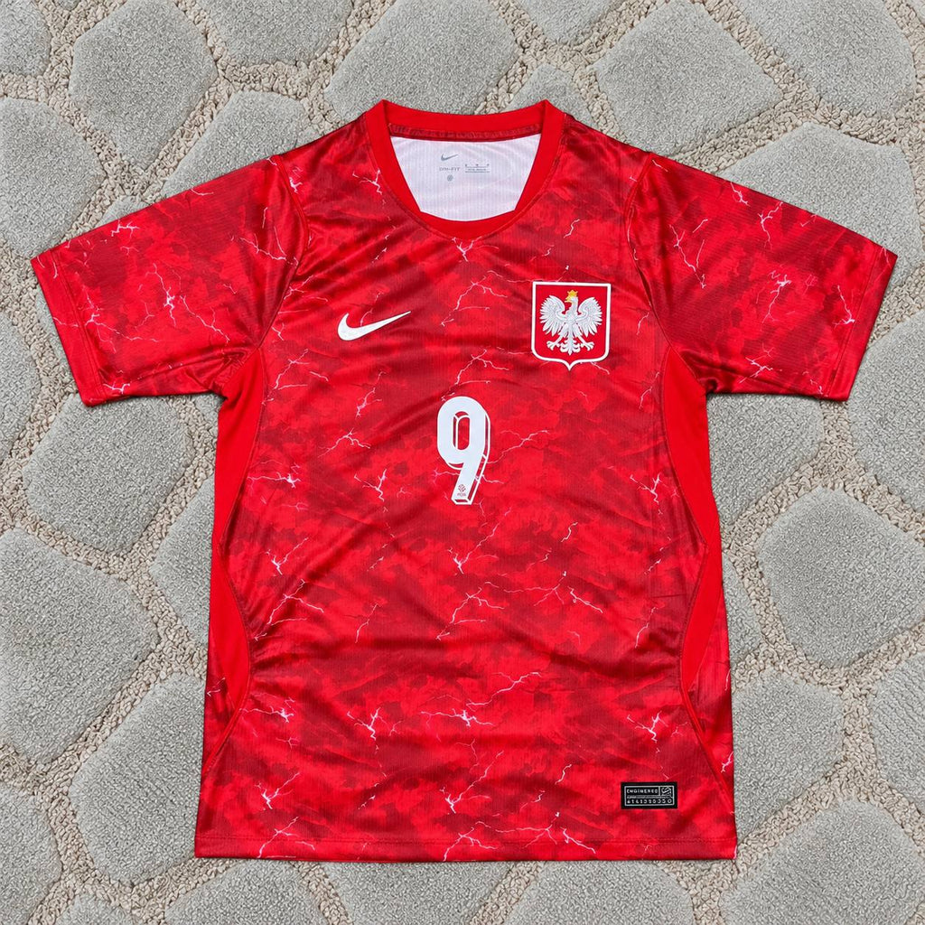 Robert Lewandowski Poland 2026  Red Football Jersey