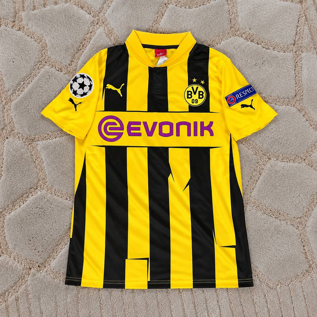 Robert Lewandowski 9 - Dortmund Home 2012 13 Champions League Retro Jersey Trikot
