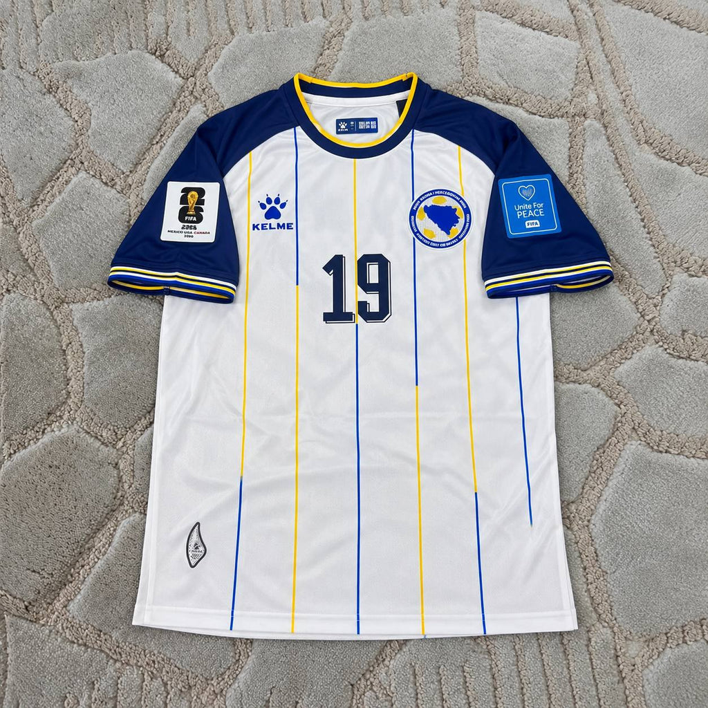 Kerim Alajbegovic Bosnia and Herzegovina 2026 White Away Jersey
