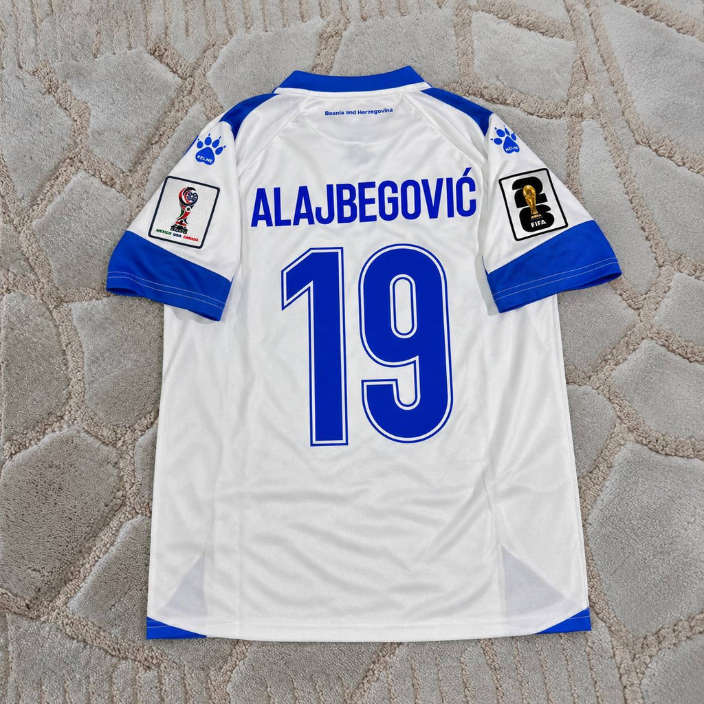 Kerim Alajbegovic Bosnia and Herzegovina 2026 Away White Football Jersey