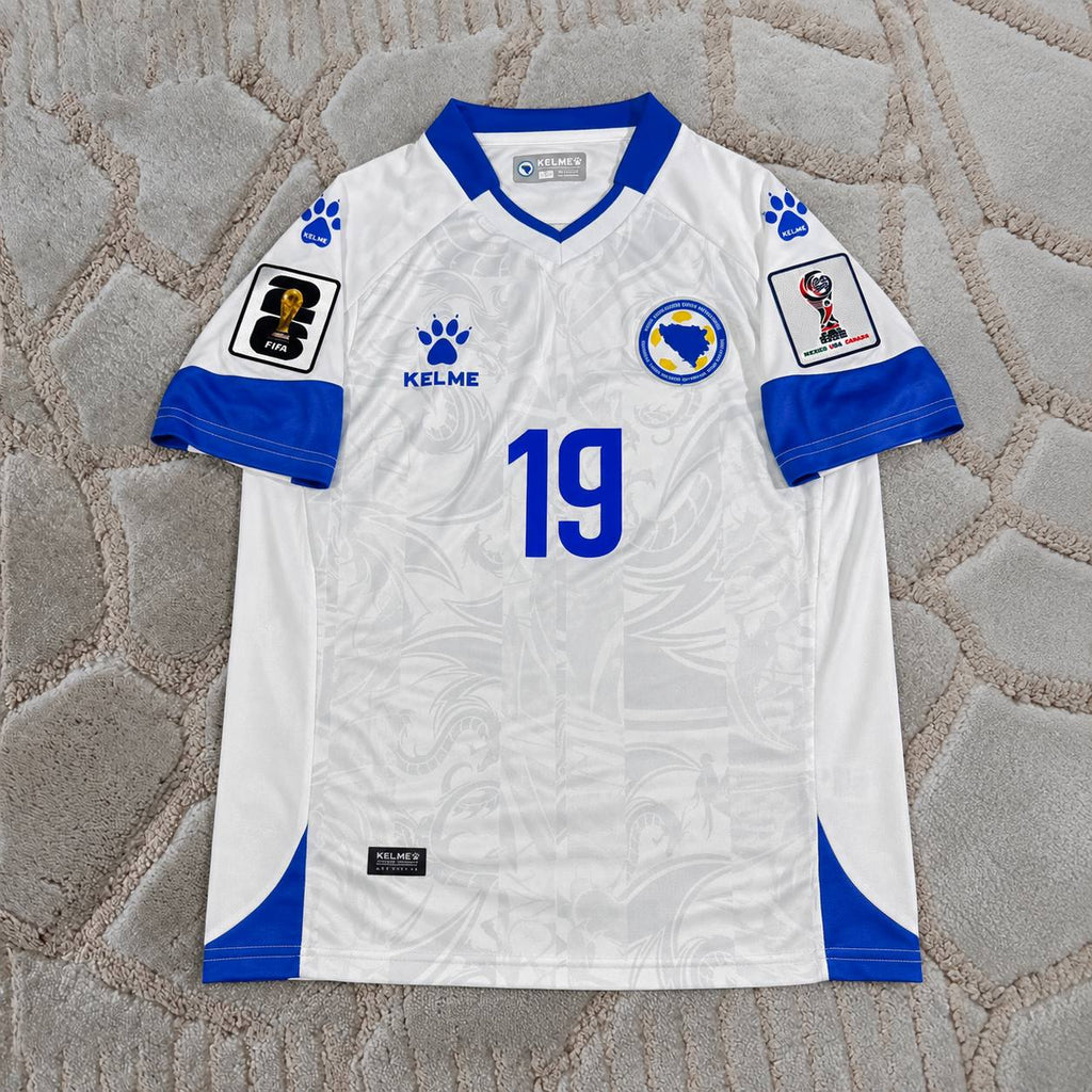 Kerim Alajbegovic Bosnia and Herzegovina 2026 Away White Football Jersey