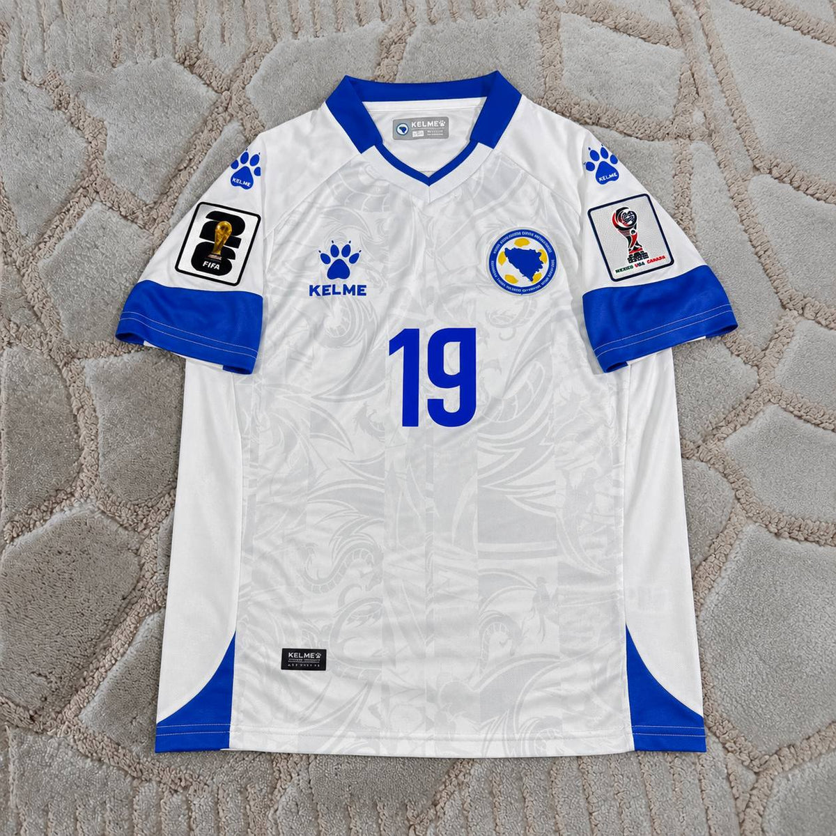 Kerim Alajbegovic Bosnia and Herzegovina 2026 Away White Football Jersey