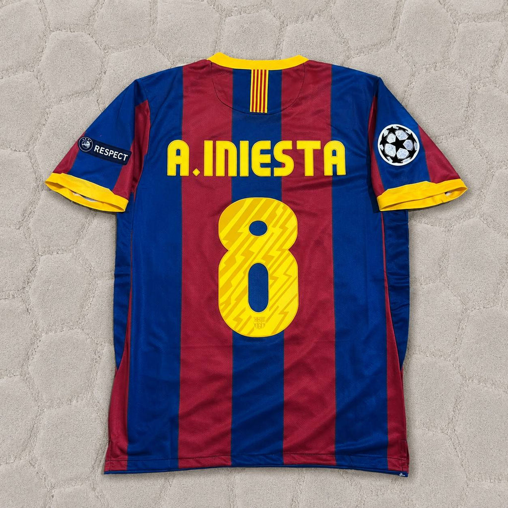 Andres Iniesta Barcelona 2011 London Final Jersey Trikot Maillot Soccer Shirt