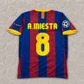Andres Iniesta Barcelona 2011 London Final Jersey Trikot Maillot Soccer Shirt