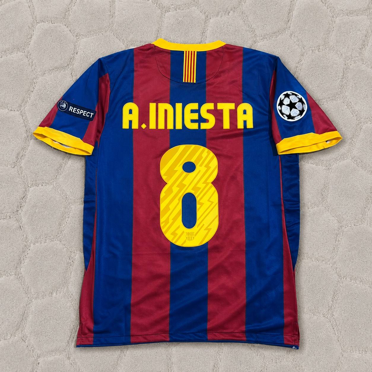 Andres Iniesta Barcelona 2011 London Final Jersey Trikot Maillot Soccer Shirt