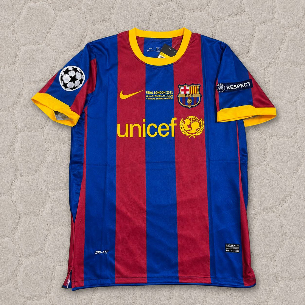 Andres Iniesta Barcelona 2011 London Final Jersey Trikot Maillot Soccer Shirt