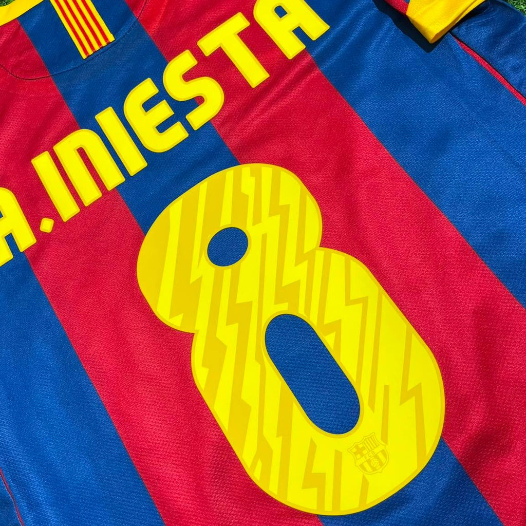Andres Iniesta Barcelona 2011 London Final Jersey Trikot Maillot Soccer Shirt