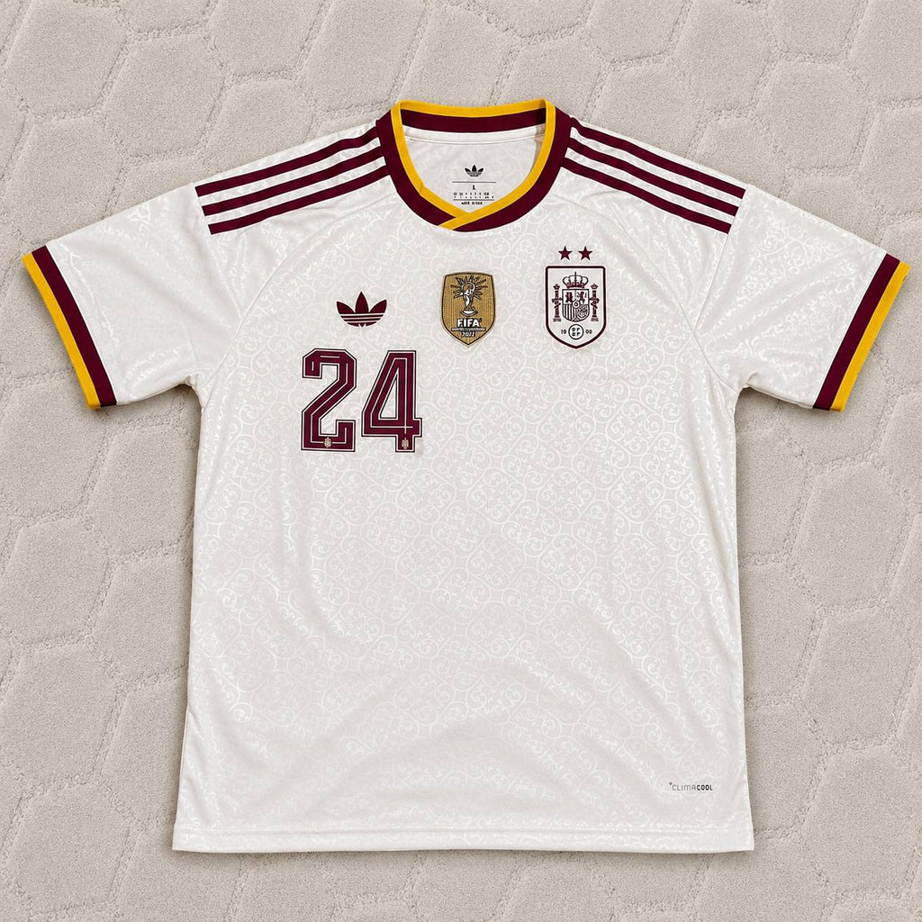 Marc Cucurella #24 Spain Two Star 2026 World Cup Champions Away Jersey Trikot Maillot