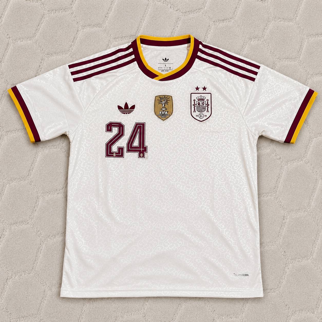 Marc Cucurella #24 Spain Two Star 2026 World Cup Champions Away Jersey Trikot Maillot