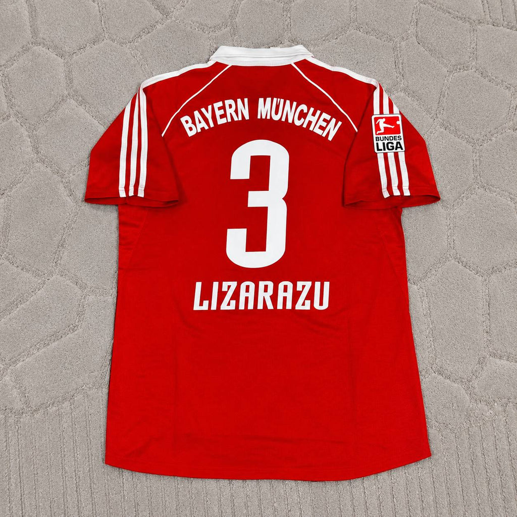 Bixente Lizarazu Bayern Munich 2005 06 Bundesliga Red Home Retro Football Jersey