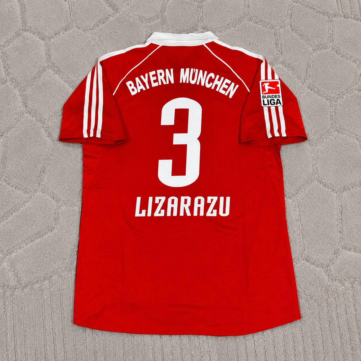 Bixente Lizarazu Bayern Munich 2005 06 Bundesliga Red Home Retro Football Jersey