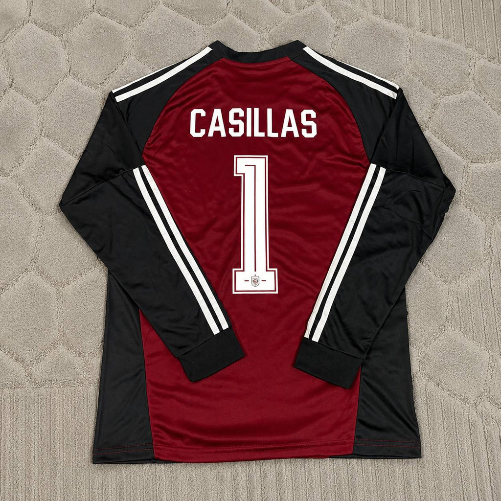 Iker Casillas Spain Final Retro Goalkeeper Jersey Trikot Camiseta Maillot Soccer Soccer Shirt