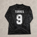 Fernando Torres Liverpool Black Long Sleeve Retro Kit Jersey Trikot Maillot