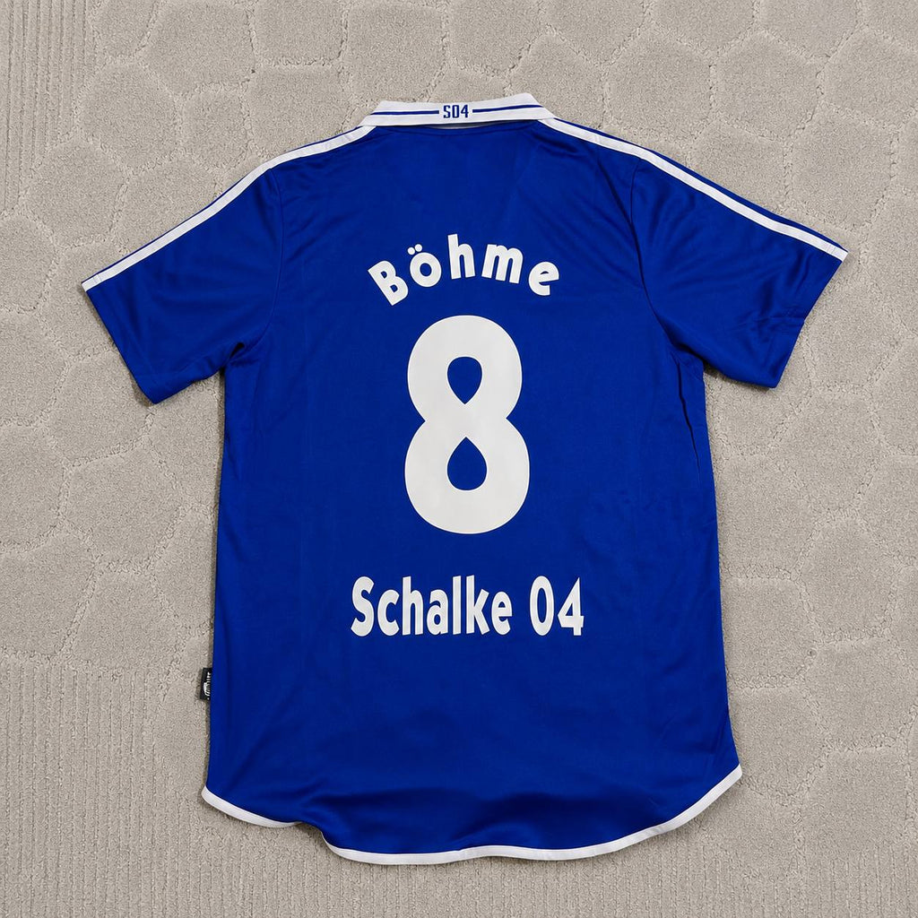 Jörg Böhme Schalke 04 2000–2002 Heim Retro Fußballtrikot Blau