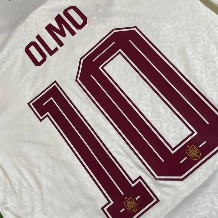 Dani Olmo #10 Spain 2026 World Cup Away Long Sleeve Jersey Trikot Maillot
