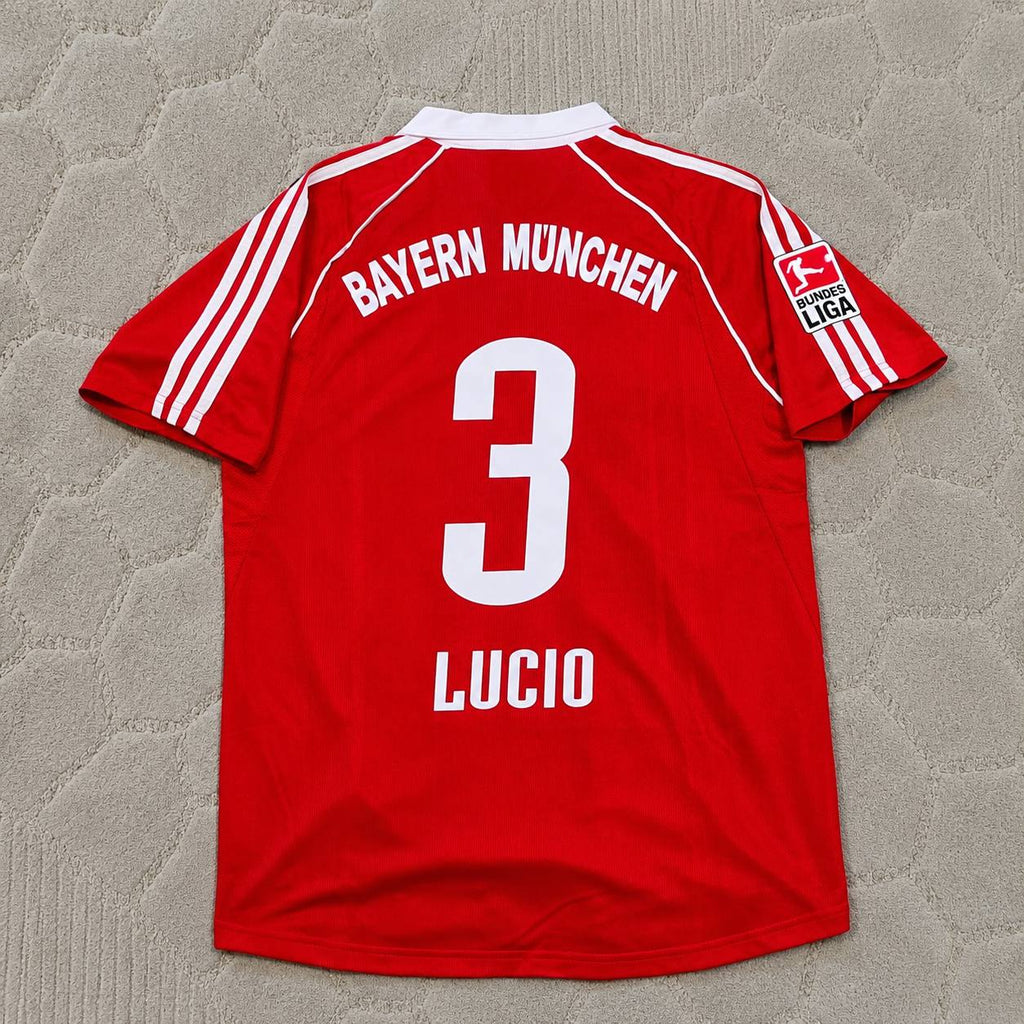 Lucio Bayern Munich 2005 06 Bundesliga Red Home Retro Football Jersey