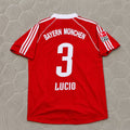 Lucio Bayern Munich 2005 06 Bundesliga Red Home Retro Football Jersey