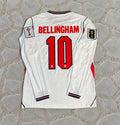 Jude Bellingham #10 England 2026 Home White Long Sleeve Jersey