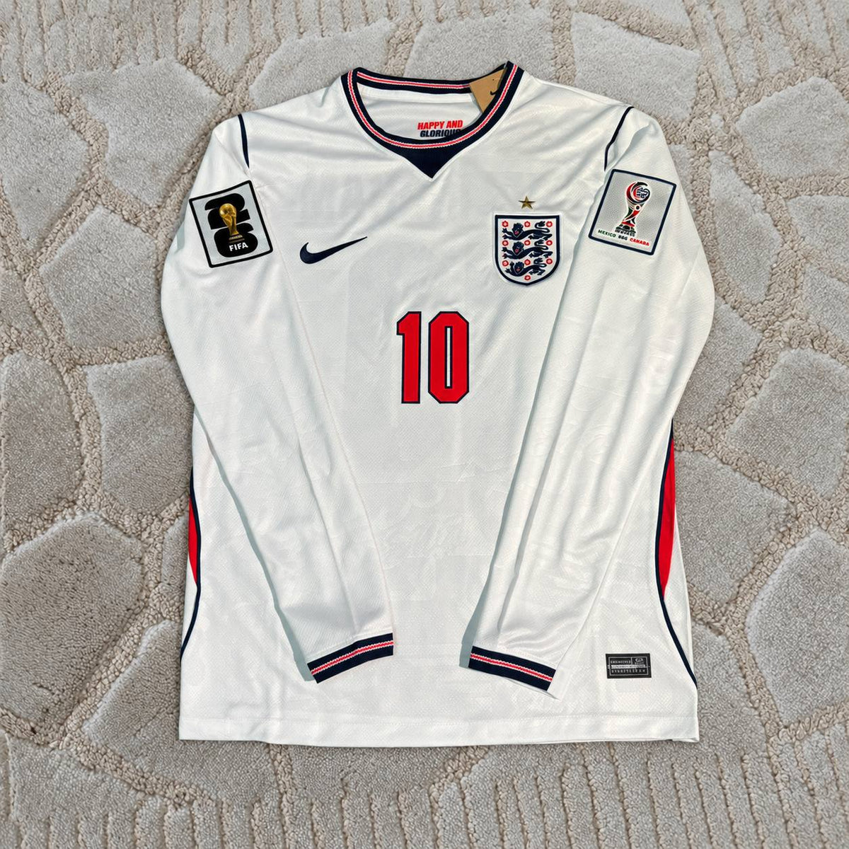 Jude Bellingham #10 England 2026 Home White Long Sleeve Jersey