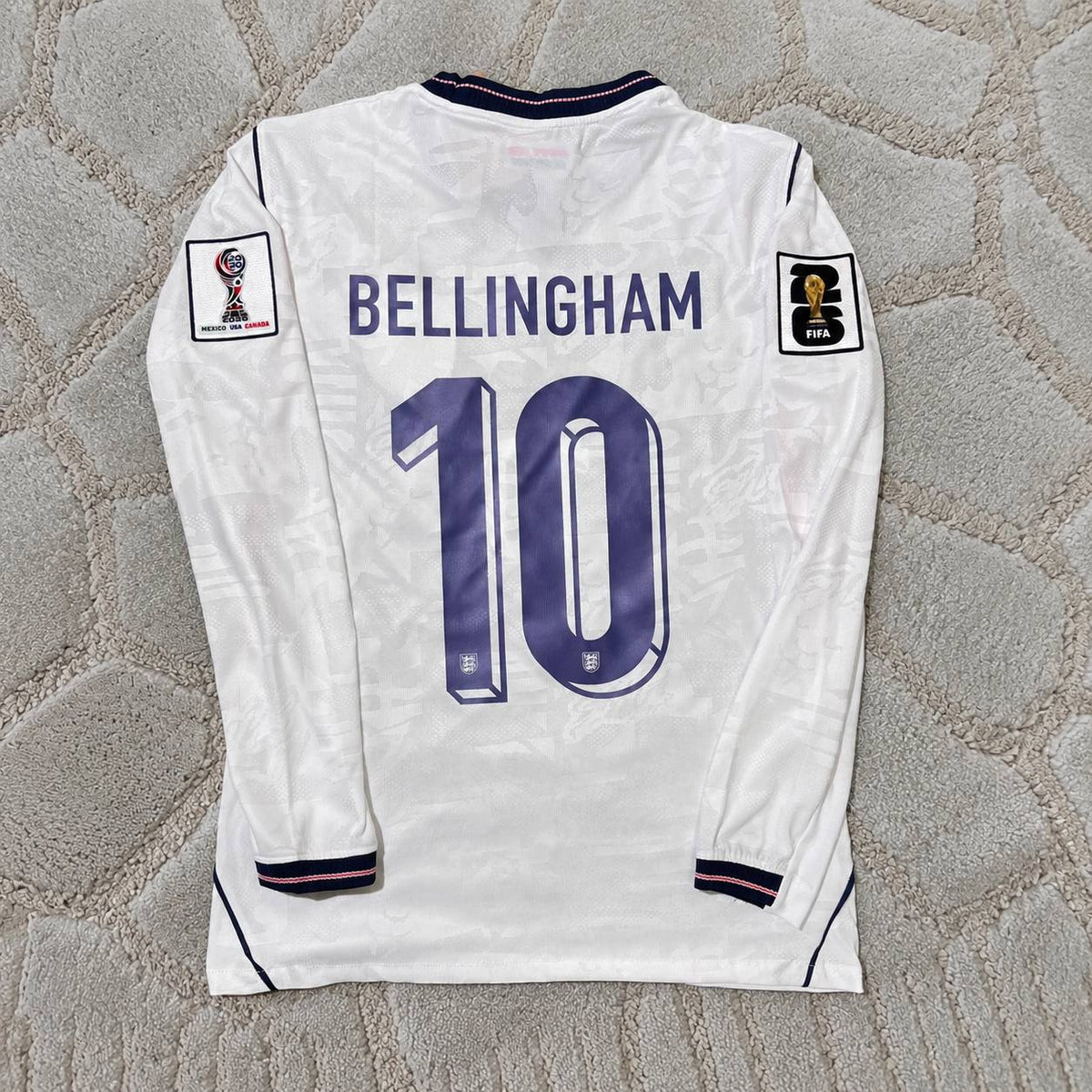 Jude Bellingham 10 England 2026 Long Sleeve Football Jersey