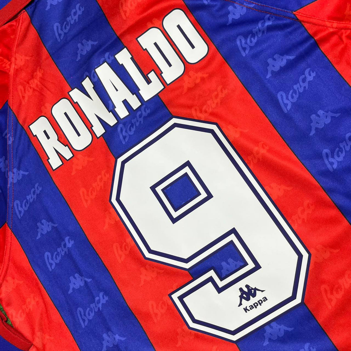 Ronaldo Nazario Barcelona 1996 1997 Retro Burgundy Long Sleeve Football Jersey Soccer