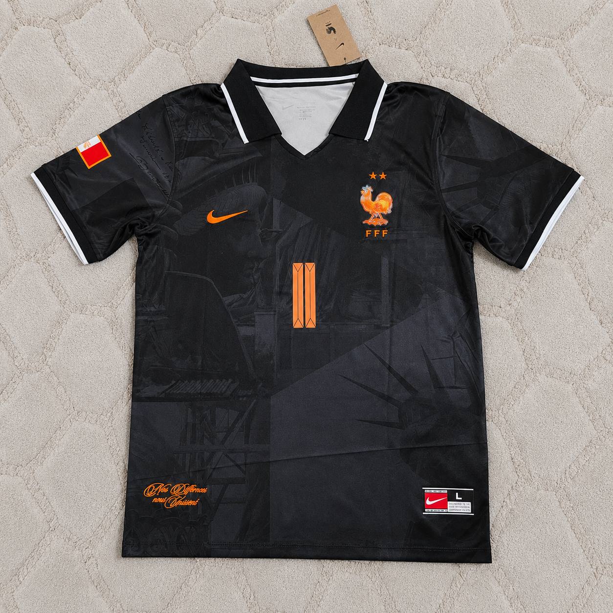 Michael Olise #11 France Black Special Edition Football Jersey Trikot Maillot