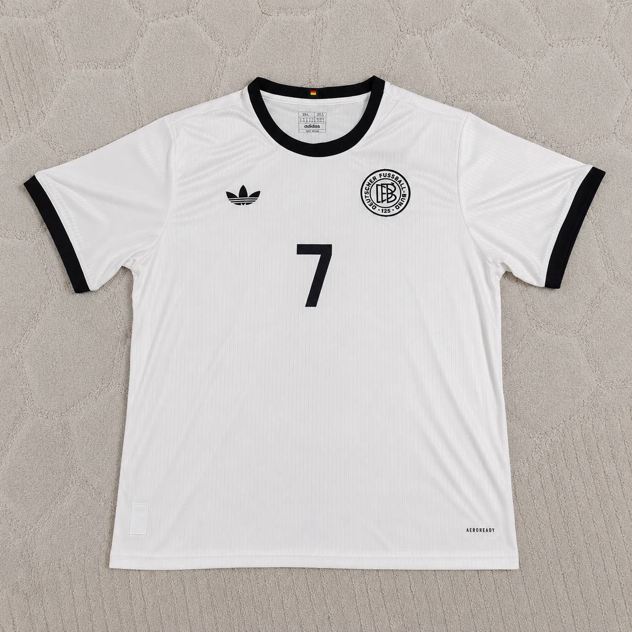 Pierre Littbarski Germany 125 Year Special White Football Jersey