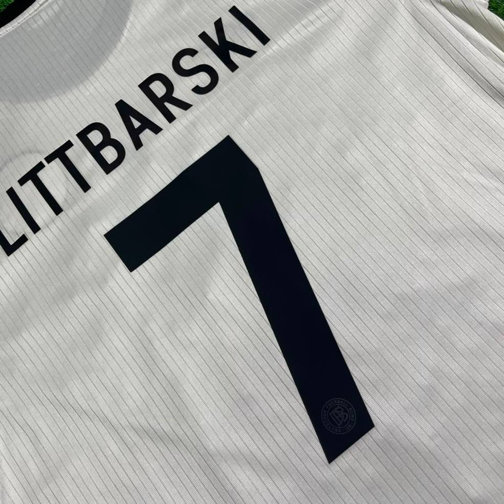 Pierre Littbarski Germany 125 Year Special White Football Jersey
