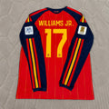 Nico Williams #17 Spain 2026 World Cup Home Long Sleeve Jersey Trikot Maillot