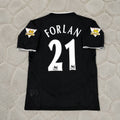 Diego Forlan Manchester United 2003-2004 Away Black Retro Football Jersey