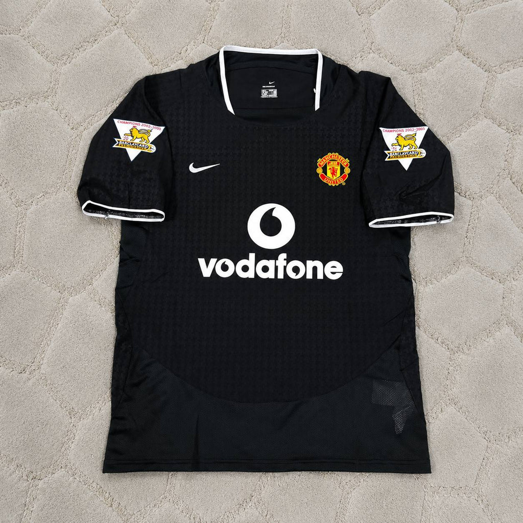 Diego Forlan Manchester United 2003-2004 Away Black Retro Football Jersey