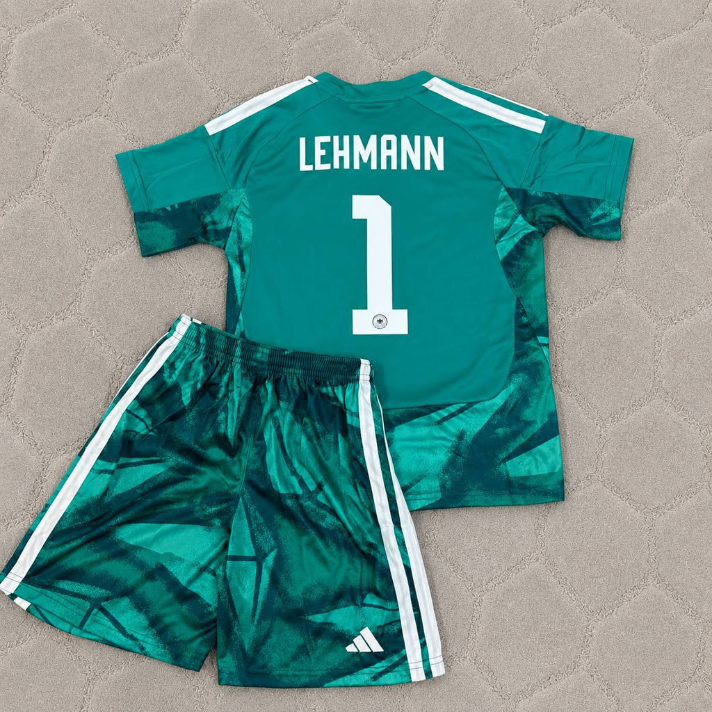Jens Lehmann Germany Retro Goalkeeper Kids Football Jersey