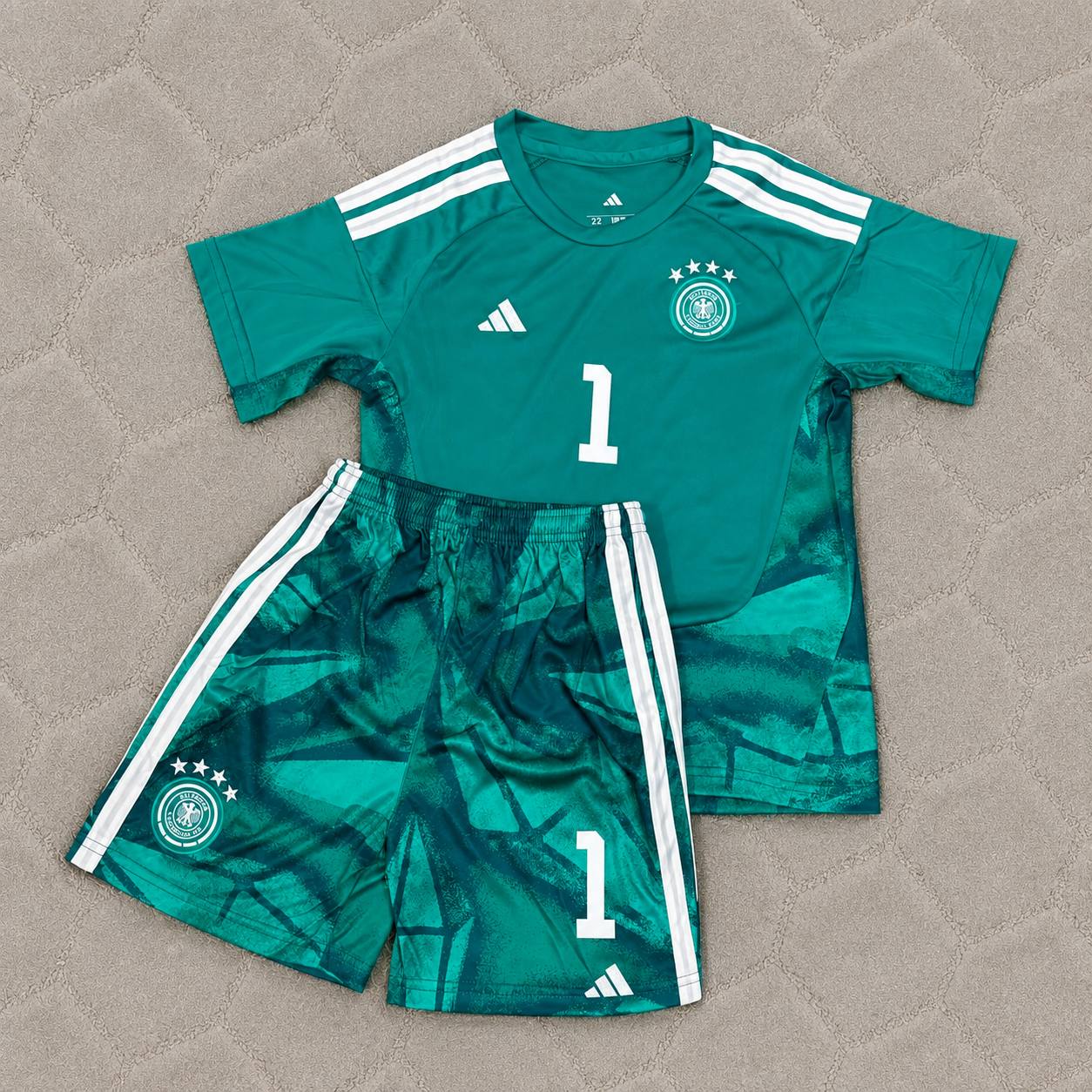 Jens Lehmann Germany Retro Goalkeeper Kids Football Jersey