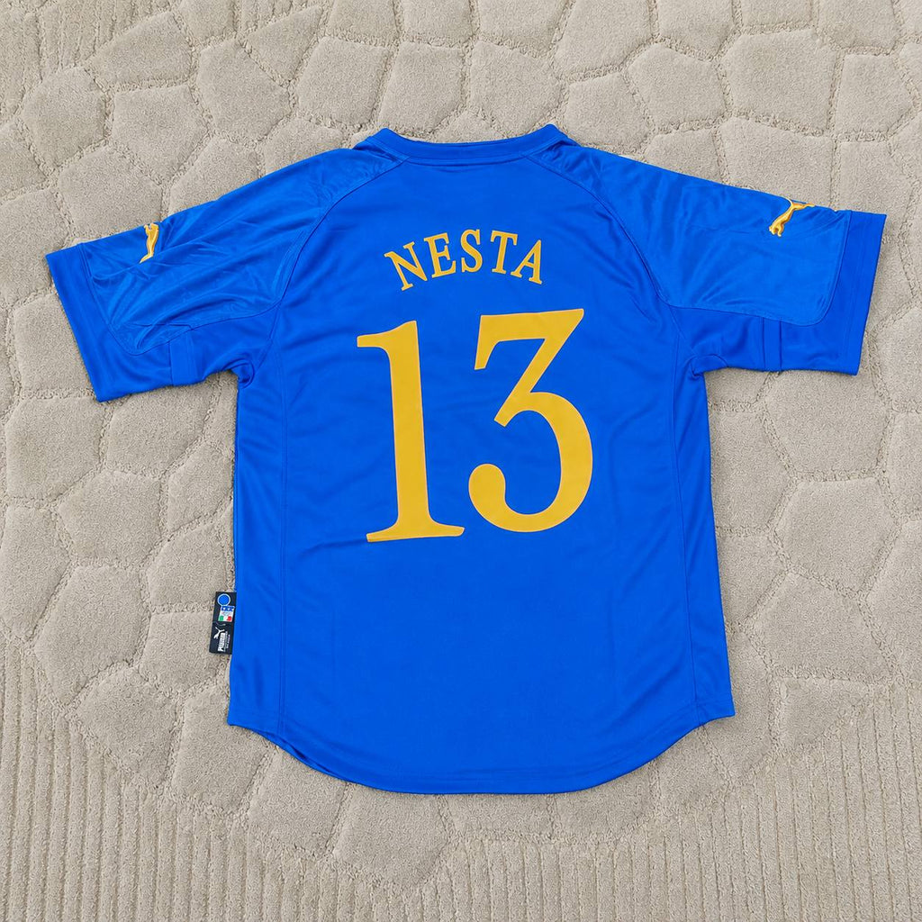 Alessandro Nesta Italy 2004-2005 World Cup Home Retro Jersey