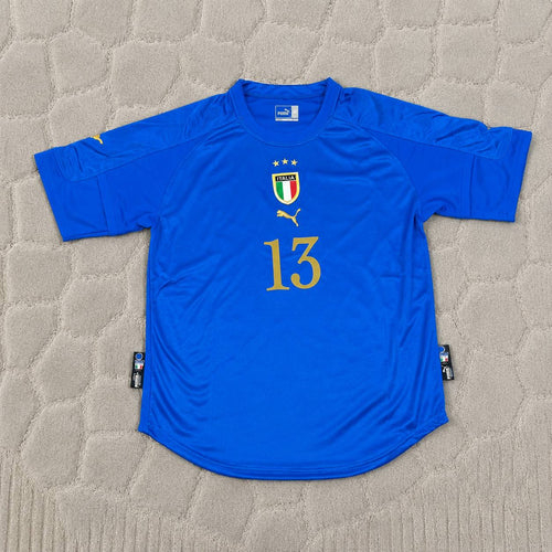 Alessandro Nesta Italy 2004-2005 World Cup Home Retro Jersey
