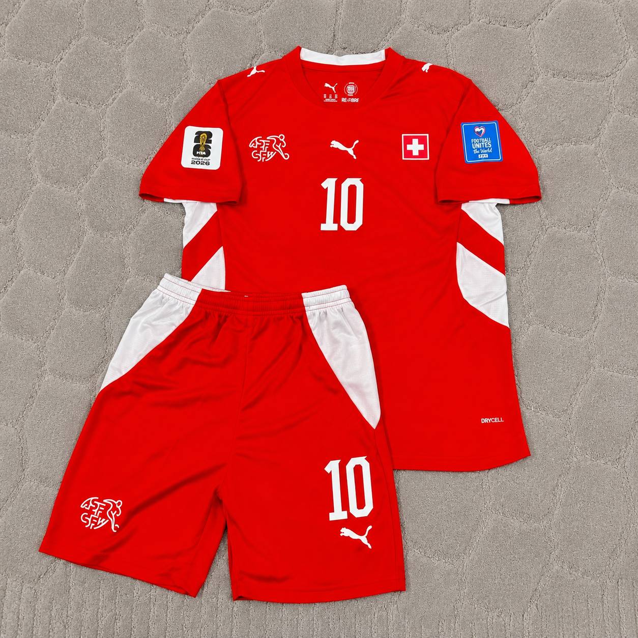 Granit Xhaka #10 Switzerland 2026 World Cup Children Jersey Trikot Maillot