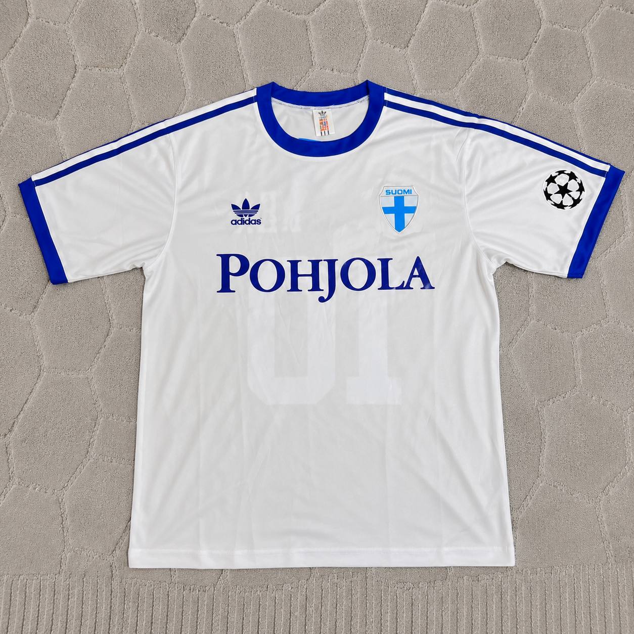 Jari Litmanen Finland 1982 Home Retro Football Shirt Jalkapallopaita