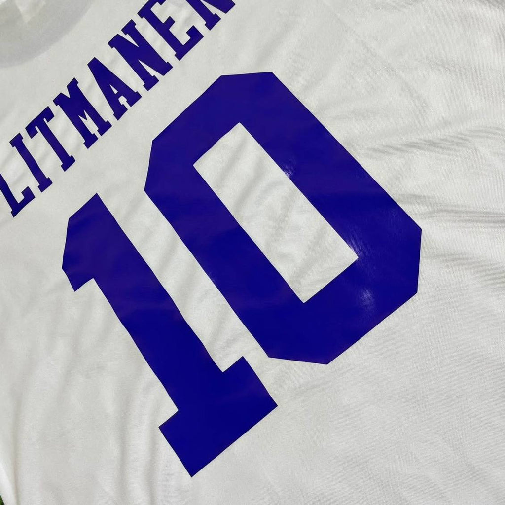 Jari Litmanen Finland 1982 Home Retro Football Shirt Jalkapallopaita