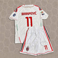 Zlatan Ibrahimović #11 Milan 2011-2012 White KIDS Away Retro Football Jersey