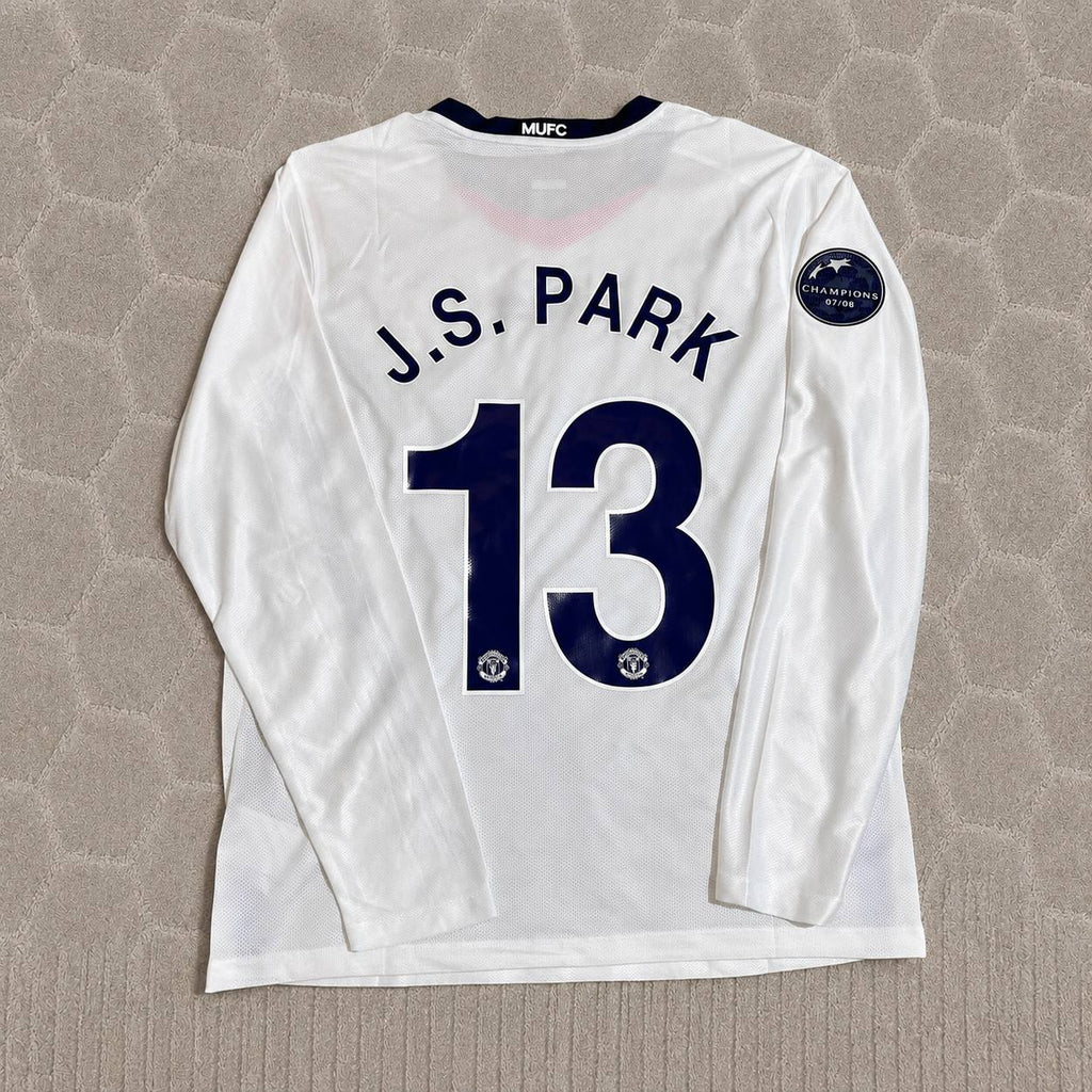 Ji sung-Park 13 Manchester United 2009 Champions Leage Final Rome Retro Long Sleeve Jersey Trikot