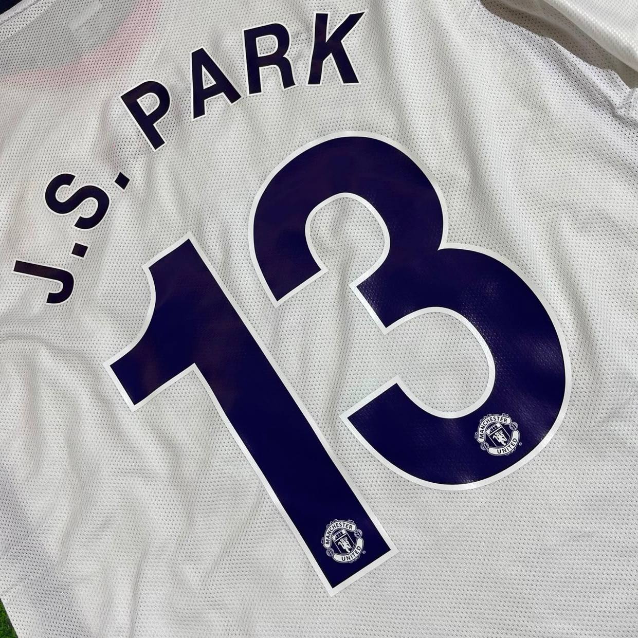 Ji sung-Park 13 Manchester United 2009 Champions Leage Final Rome Retro Long Sleeve Jersey Trikot