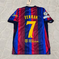 Ferran Torres #7 Barcelona 2027 New Season Champions League Patch Home Jersey Trikot Maillot Soccer Shirt