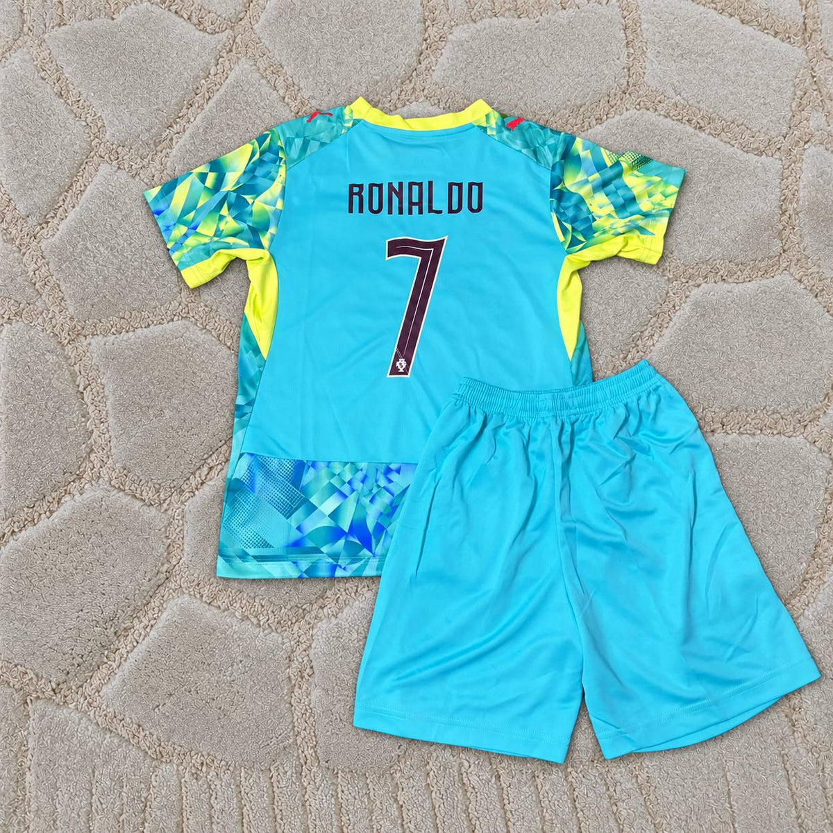 Cristiano Ronaldo Portugal 2026 Colorful Special Kids Football Jersey