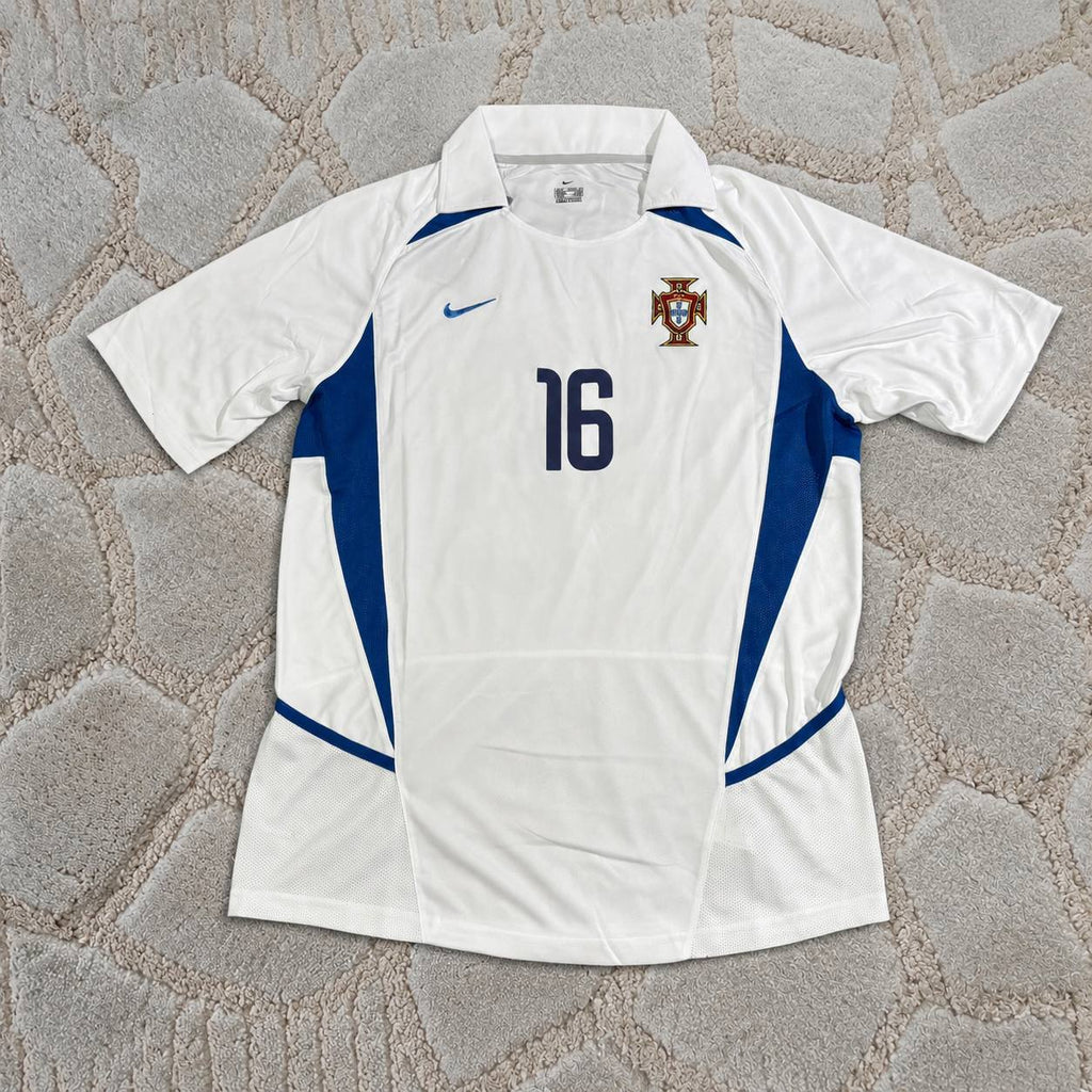 Cristiano Ronaldo Number 16 Portugal 2003 Debut White Retro Football Jersey