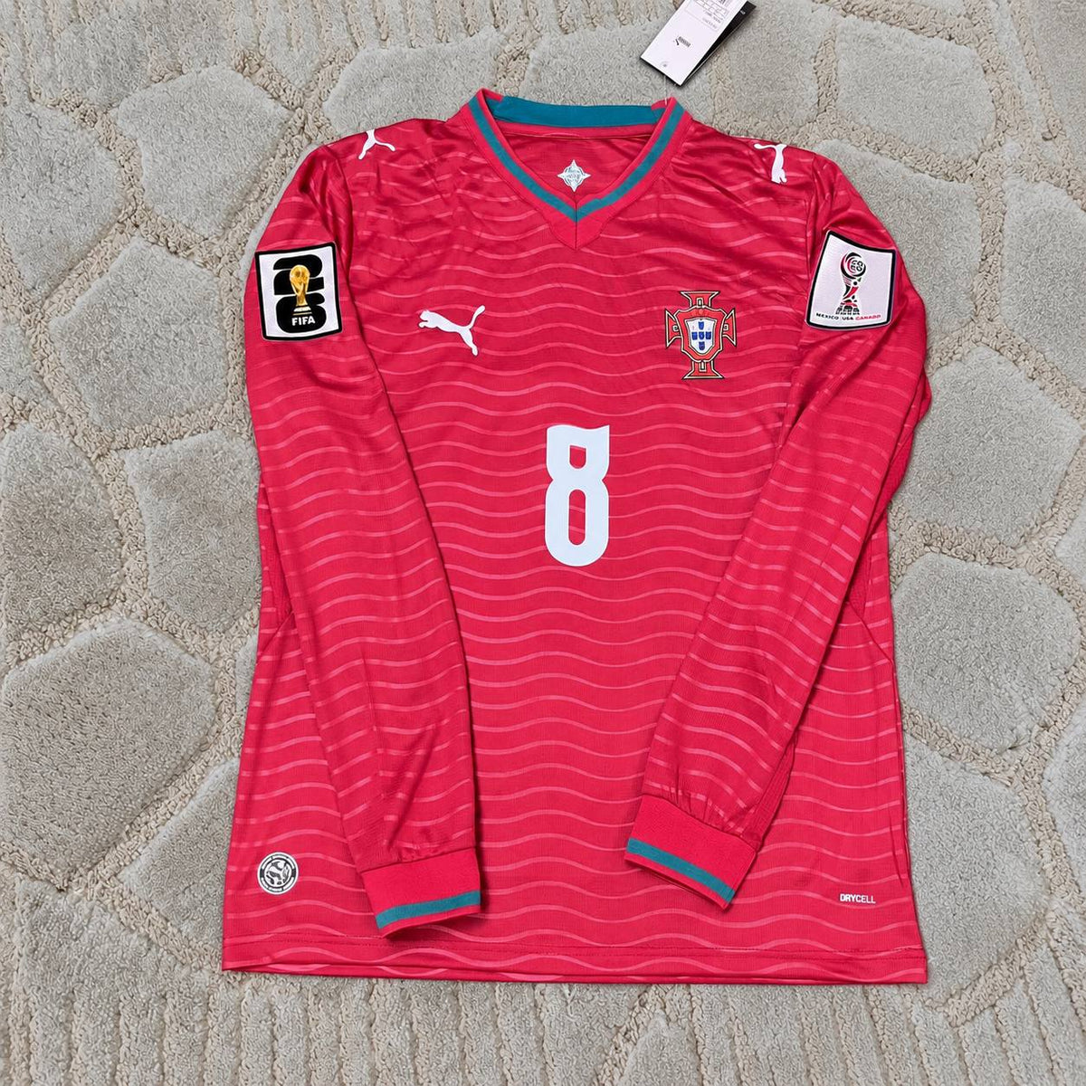 Bruno Fernandes Portugal 2026  Home Long Sleeve Football Jersey Trikot