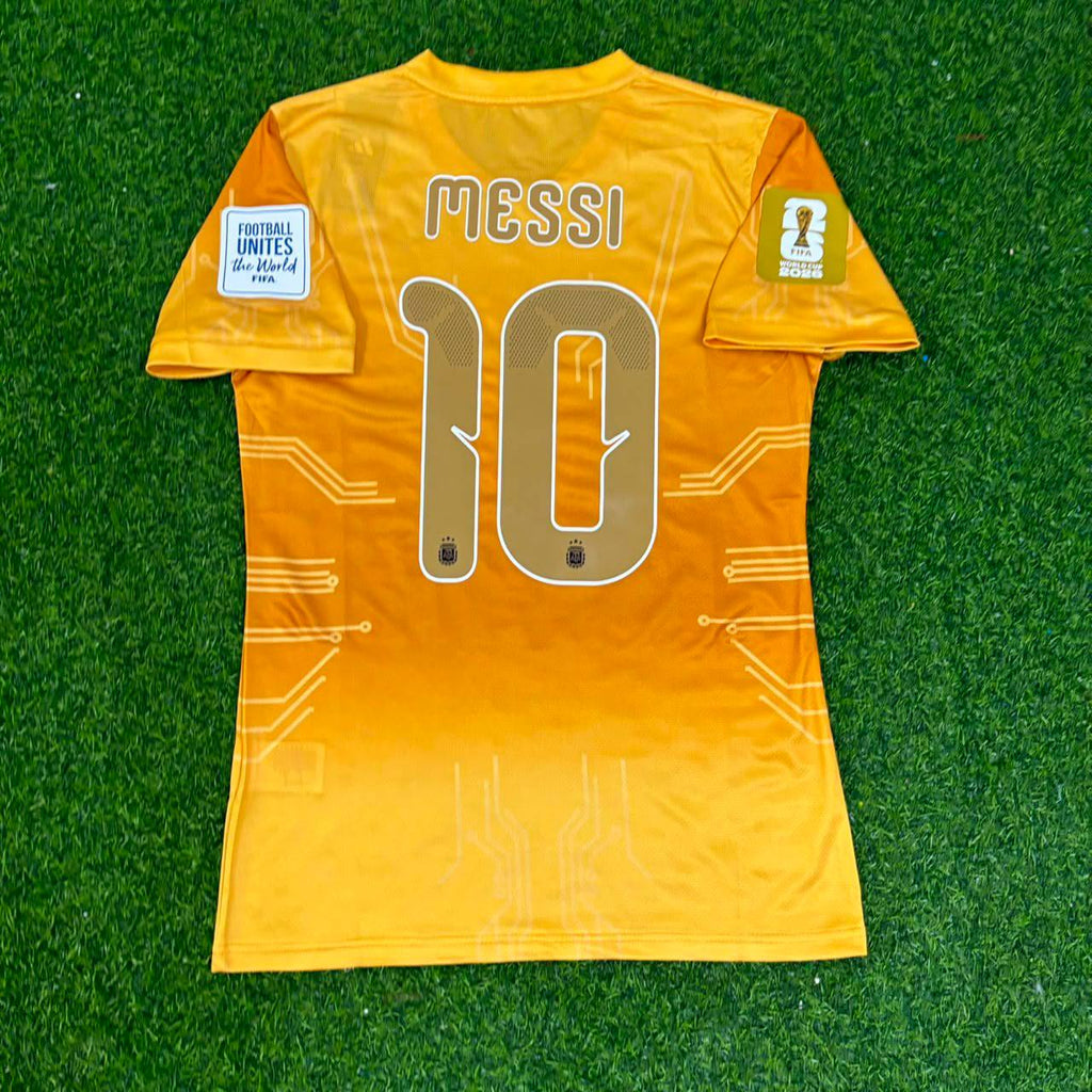 Lionel Messi Argentina 2026 Golden Special Edition Football Jersey