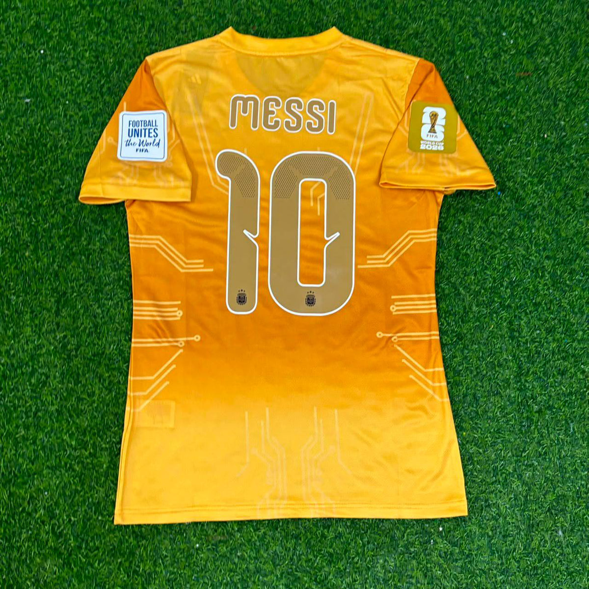 Lionel Messi Argentina 2026 Golden Special Edition Football Jersey