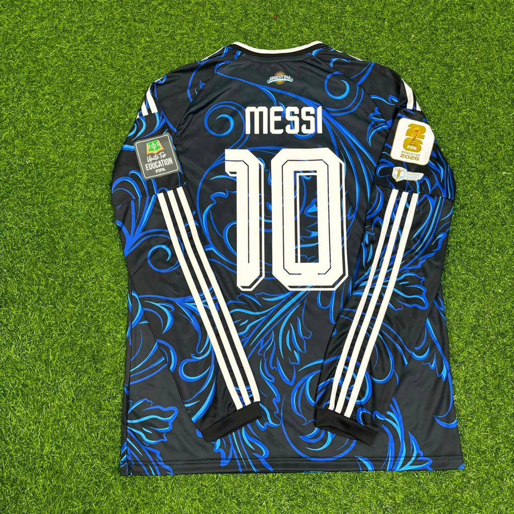 Lionel Messi Argentina 2026 Away Legacy Patch Long Sleeve Football Jersey Trikot