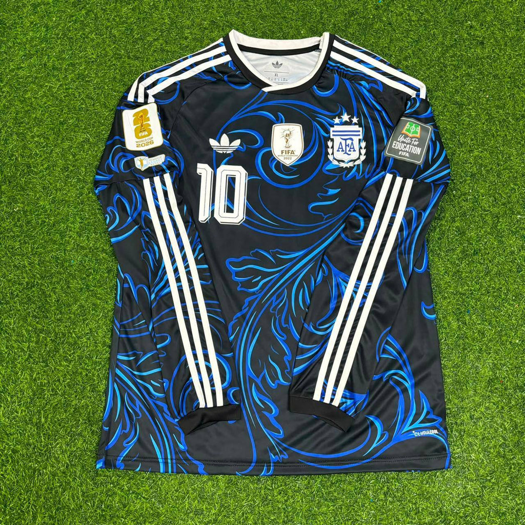Lionel Messi Argentina 2026 Away Legacy Patch Long Sleeve Football Jersey Trikot
