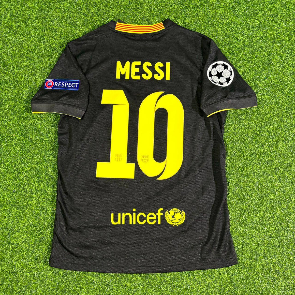 Lionel Messi #10 Barcelona 2013-2014 Black Retro Football Jersey Trikot